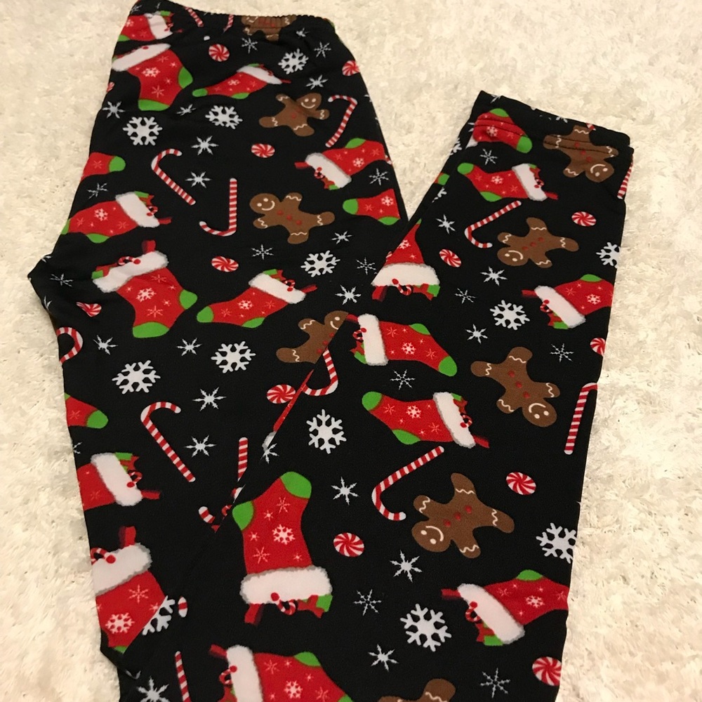Christmas fleece leggings